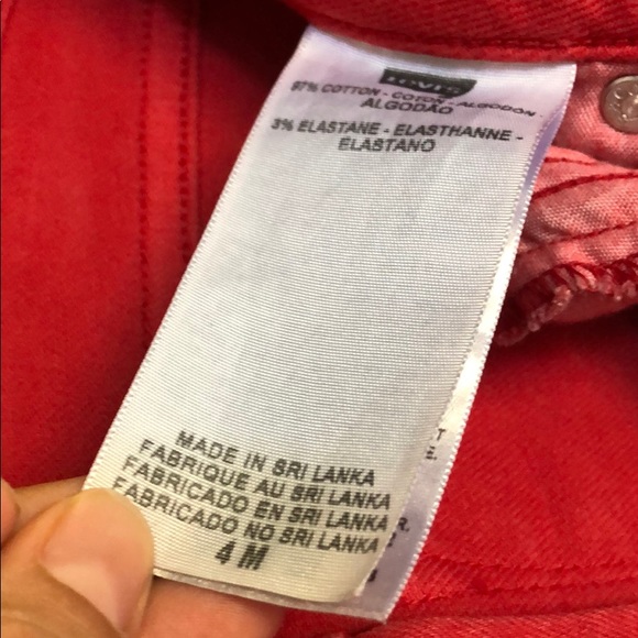 Levi’s Hi Rise Skinny red pants - Picture 4 of 5